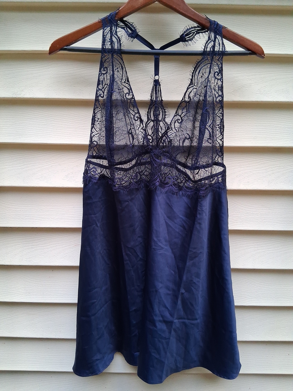 Adore Me Women's Midnight Blue Lace Chemise Size XL New With Tag